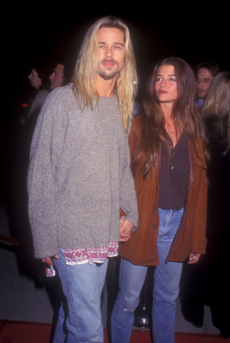   Brad Pitt og Jitka Poheldek under"Legends of the Fall" Los Angeles Premiere at Mann Village Theatre in Westwood, California, United States. (Photo by Barry King/WireImage)