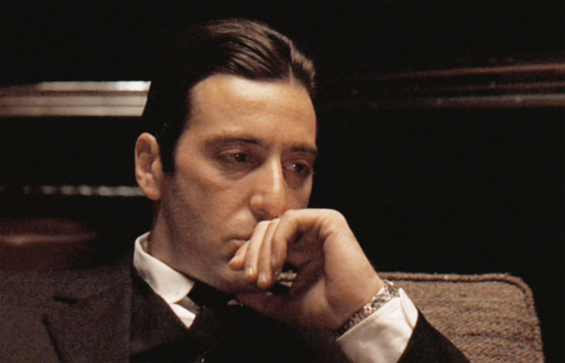 Der Film „Der Pate: Teil II“ unter der Regie von Francis Ford Coppola basiert auf dem Roman'The Godfather' by Mario Puzo. Seen here, Al Pacino as Don Michael Corleone. Initial theatrical wide release December 20, 1974. Screen capture. Paramount Pictures. (Photo by CBS via Getty Images)