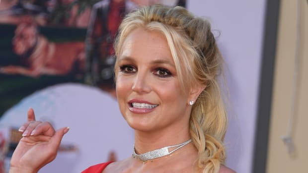   Den amerikanska sångerskan Britney Spears anländer till premiären av Sony Pictures' "Once Upon a Time... in Hollywood" at the TCL Chinese Theatre in Hollywood, California on July 22, 2019. (Photo by VALERIE MACON / AFP) (Photo by VALERIE MACON/AFP via Getty Images)