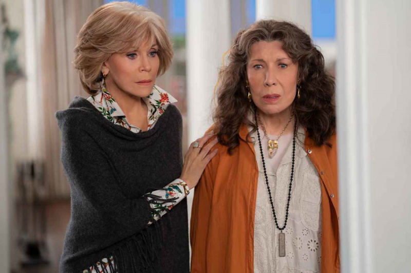   Jane Fonda og Lily Tomlin ind"Grace and Frankie"