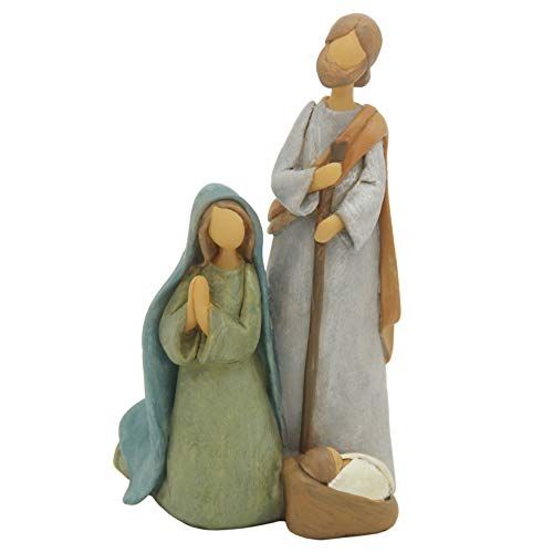 CCOQUS Nativity Set Holy Family Figurines - 6 ιντσών ψηλό (έγχρωμο στυλ)