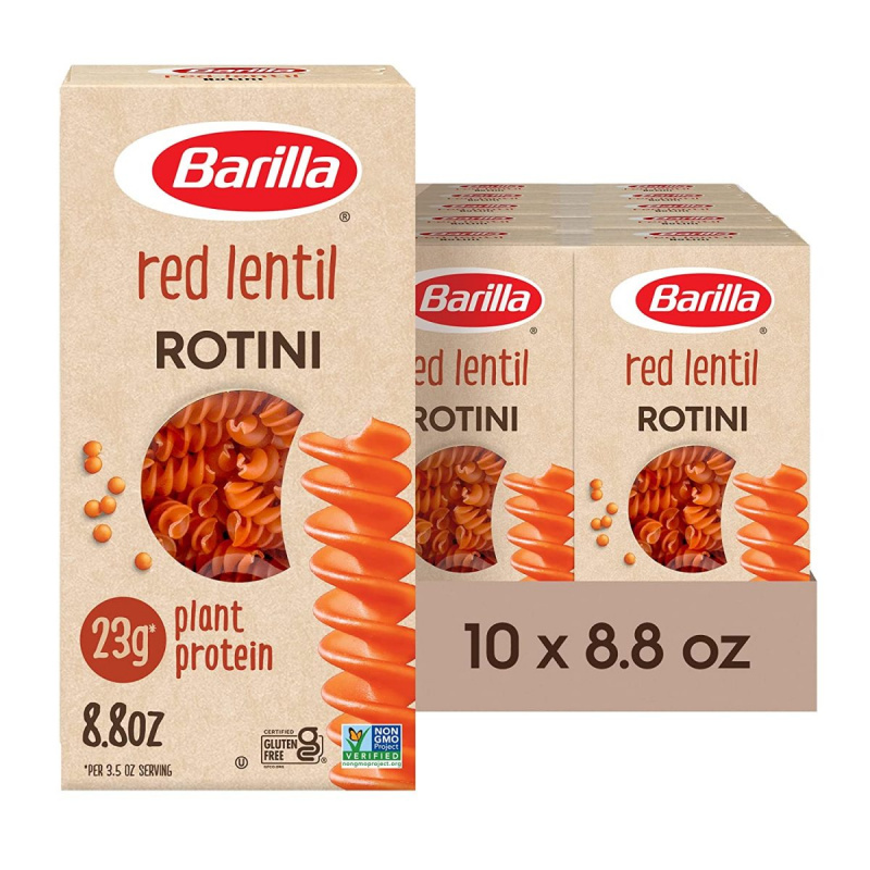Barilla pasta met rode linzen