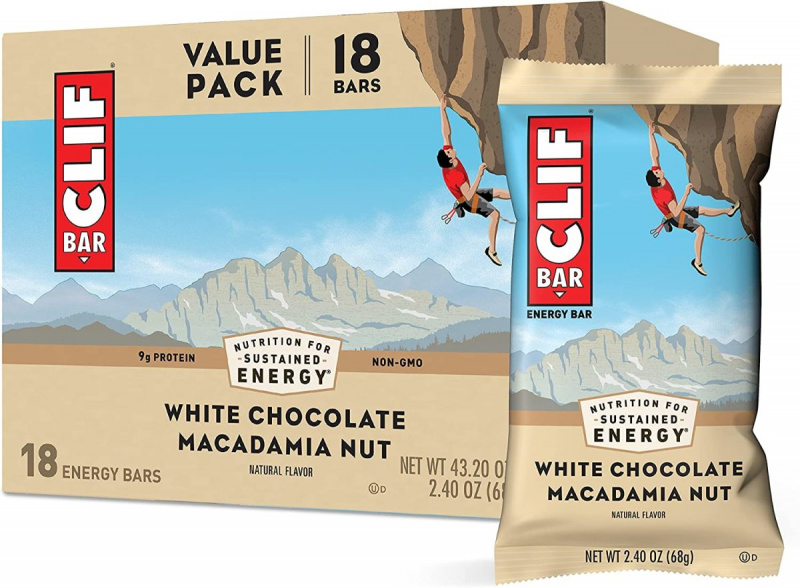   CLIF BARS - Energy Bars - Beyaz Çikolatalı Macadamia Fındığı Aromalı - Organik Yulaftan Yapılmıştır