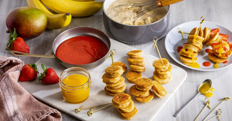   Mini-Bananen-Pfannkuchen-Häppchen