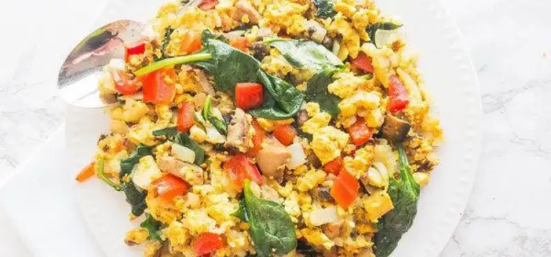   veganes Rührtofu-Hash