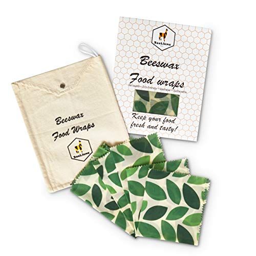 Bijenwas Voedsel Wrap Duurzaam en Milieuvriendelijk: Keuken/Producten/Kaas/Fruit/Sandwich/Snack/Opslag - Zero Waste Bijenwas Wrap - Herbruikbare Bijen Wax Wrap - Home Foodwrap - Plastic Alternatief