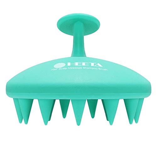 Hair Scalp Massager Shampoo Brush, HEETA Integrated Design Haarverzorgingsborstel met Soft Silicone Head Massager (Groen)