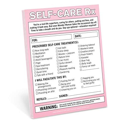 Knock Knock Self-Care RX Nifty Note - Arkadaşlar için Kişisel Bakım Hediyeleri ve Komik Hediye Fikirleri