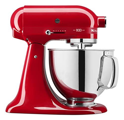 „KitchenAid KSM180QHSD“ 100 metų riboto leidimo „Queen of Hearts“ stovo maišytuvas, „Passion Red“
