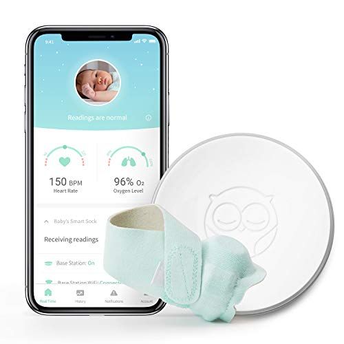 Kūdikių monitorius „Owlet Smart Sock 2“, baltas