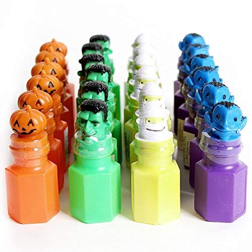 Kicko 2,75 inch Halloween-bubbelfles - 24 stuks Spooky Blob-houders - Perfect voor desserttafelverspreiders, waterpistoolvulling, nieuw speelgoed, trick or treat, feestgunst en benodigdheden