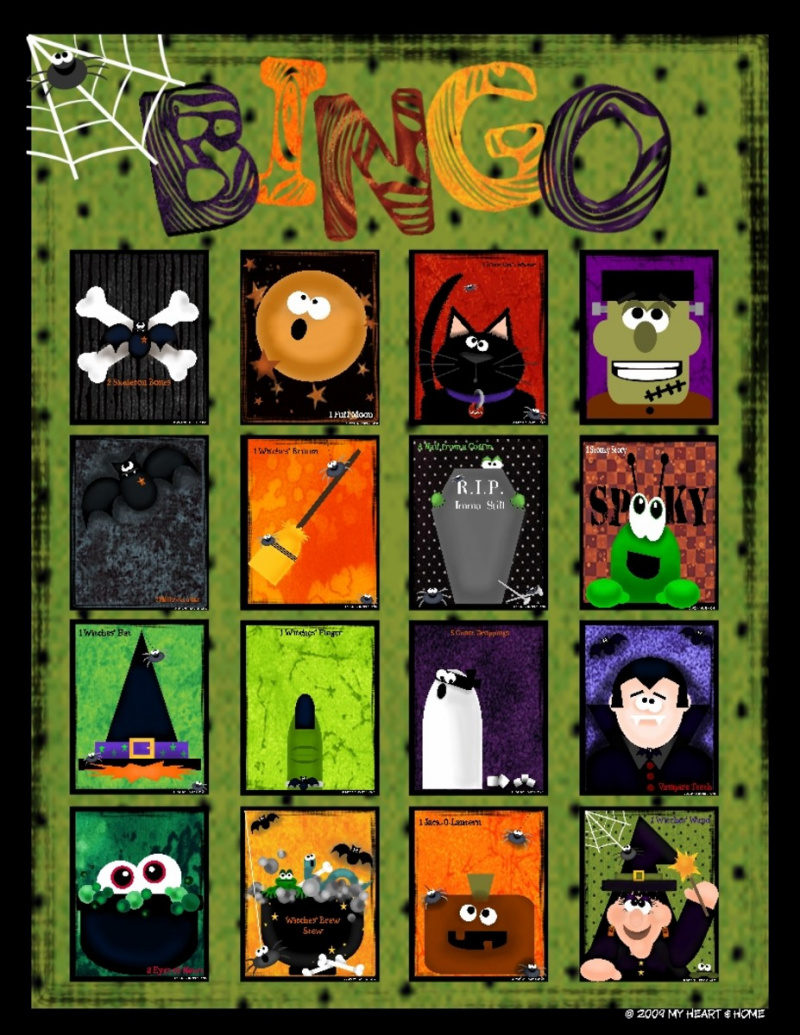   halloween bingo kort