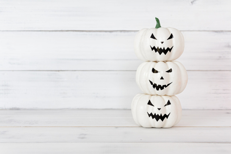   Vita Halloween färgdetaljer
