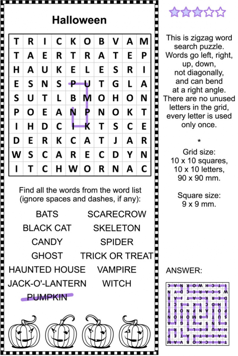   Puzzle di ricerca di parole di Halloween