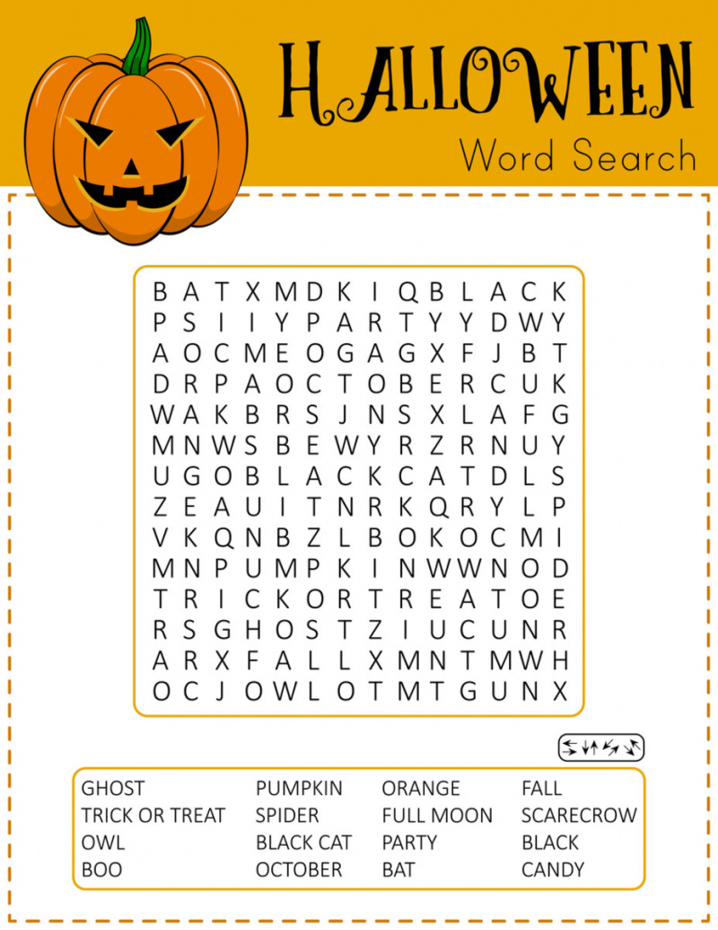   Puzzle di ricerca di parole di Halloween