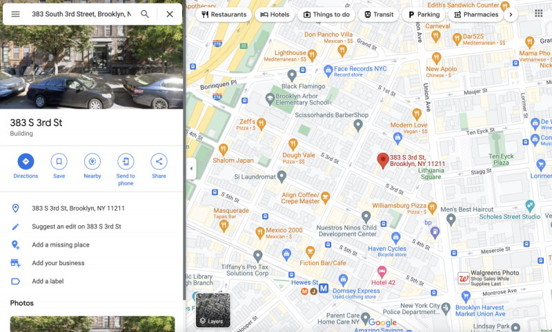   Namo adresas Google žemėlapiuose