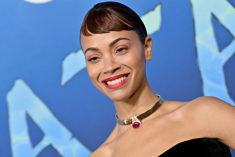   Zoe Saldaña's net worth is lower than her box office returns. Here, Zoe Saldana attends 20th Century Studio's "Avatar 2: The Way of Water" U.S. Premiere at Dolby Theatre on December 12, 2019 in Hollywood, California. She will voice Neytiri in "Avatar 3." (Photo by Axelle/Bauer-Griffin/FilmMagic)
