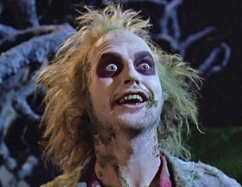 Michael Keaton als Beetlejuice in de horrorkomediefilm"Beetlejuice"