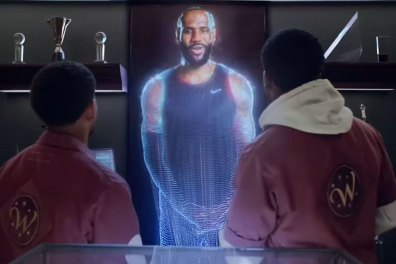   Hologramm von LeBron James rein"House Party" movie 2023