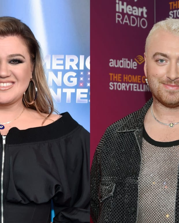  CITTÀ UNIVERSALE, CALIFORNIA - 25 APRILE: Kelly Clarkson partecipa alla NBC's "American Song Contest" Semi-Finals at Universal Studios Hollywood on April 25, 2019 in Universal City, California, LAS VEGAS, NEVADA - SEPTEMBER 23: (FOR EDITORIAL USE ONLY) Sam Smith attends the 2019 iHeartRadio Music Festival at T-Mobile Arena on September 23, 2019 in Las Vegas, Nevada.