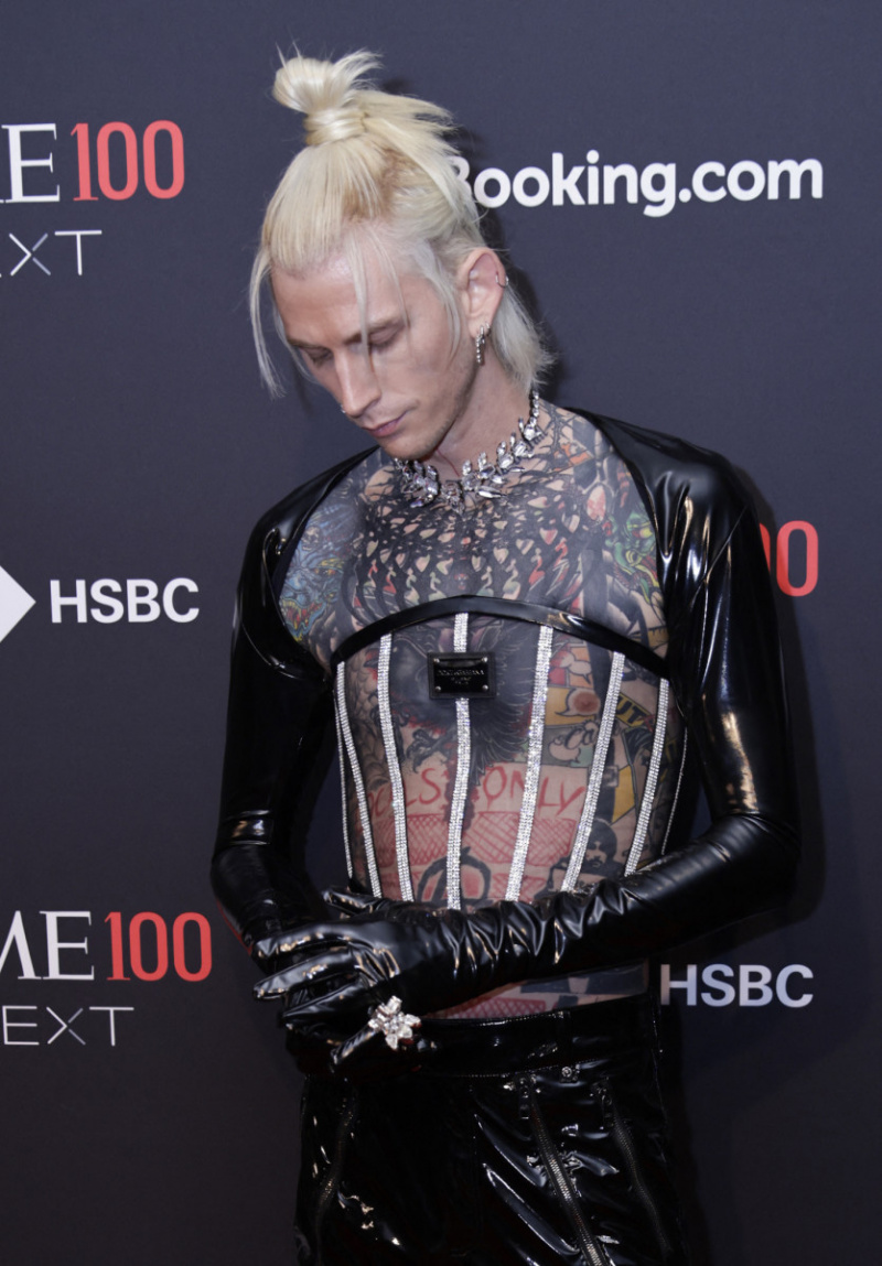 JAV reperis Machine Gun Kelly 2019 m. spalio 25 d. dalyvavo „Time 100 Next“ šventėje Niujorke.