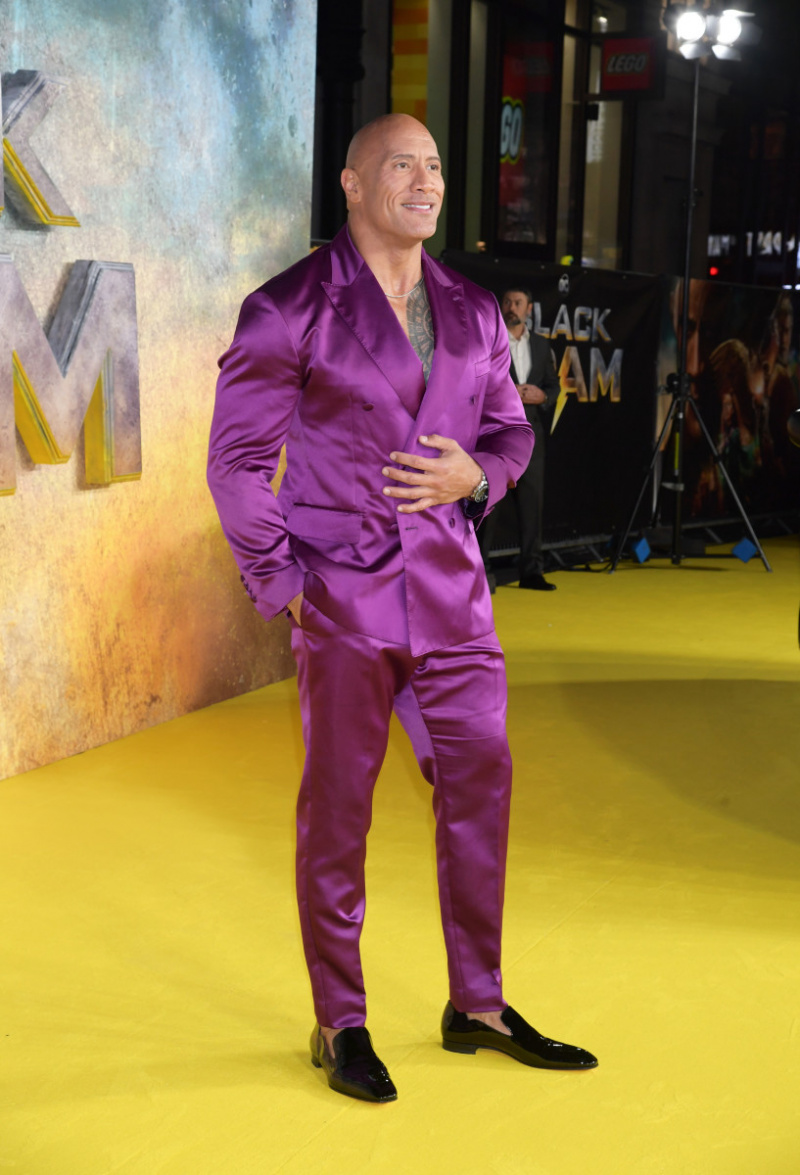   LONDRA, INGHILTERRA - 18 OTTOBRE: Dwayne Johnson aka The Rock partecipa alla prima britannica di"Black Adam" at Cineworld Leicester Square on October 18, 2019 in London, England. (Photo by David M. Benett/Dave Benett/WireImage)
