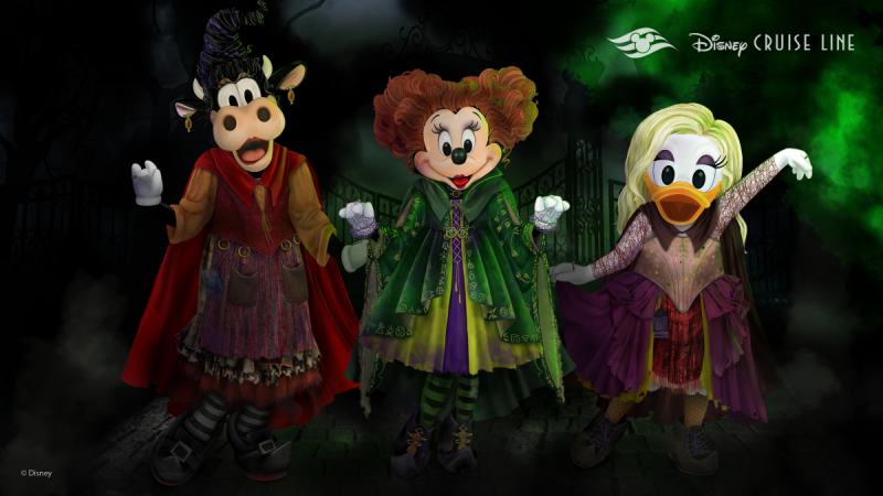   Η Daisy Duck, η Minnie Mouse και η Clarabelle Cow κάνουν το ντεμπούτο τους στα κοστούμια ως οι Sanderson Sisters από"Hocus Pocus"