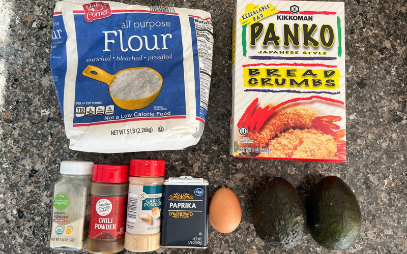   air fryer avocado frites ingredienser
