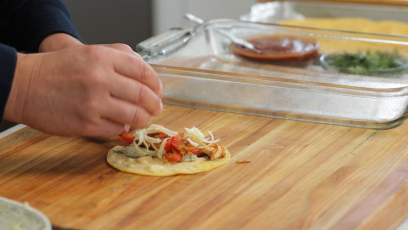   Kyckling Enchiladas Matlagning