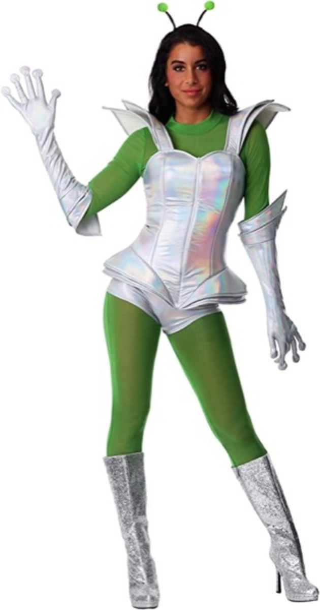 Roliga Kostymer Kvinnor's Galactic Alien Babe Costume