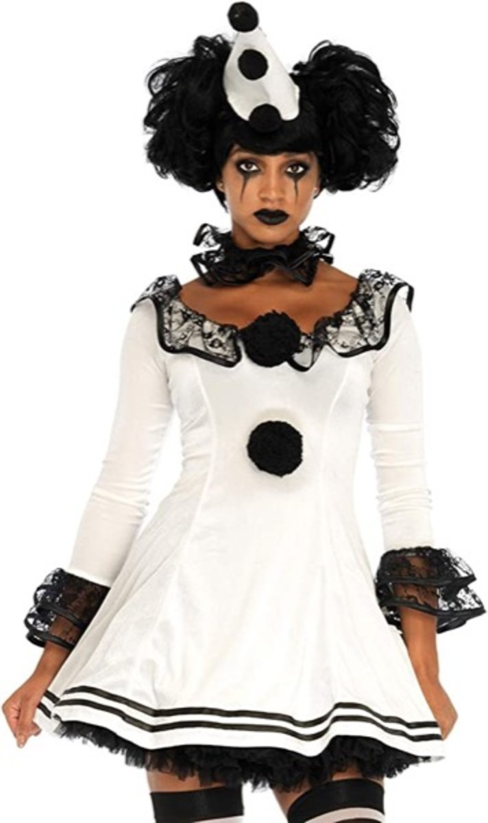 Leg Avenue kvinnor's 3 Pc Pierrot Clown Costume