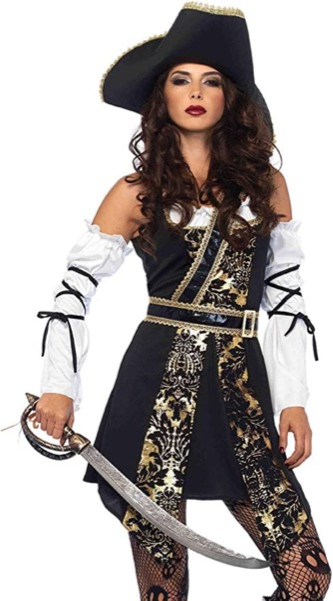 Leg Avenue kvinnor's Black Sea Sexy Buccaneer Pirate Costume
