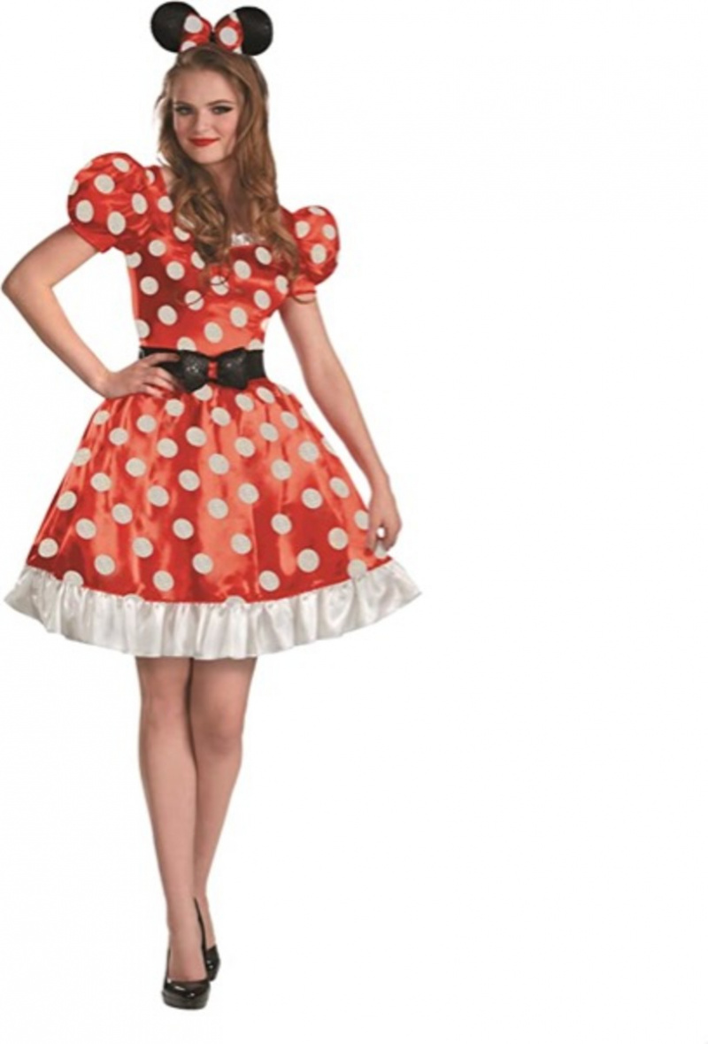 Disney Damförklädnad Röd Minnie Mouse klassisk kostym
