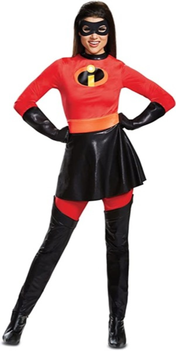 Förklädda kvinnor's Mrs. Incredible Skirted Deluxe Adult Costume