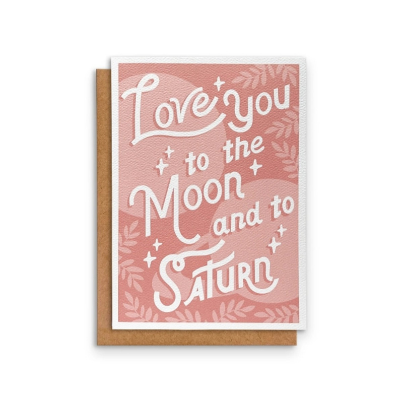 Älskar dig till månen och till Saturnus Card