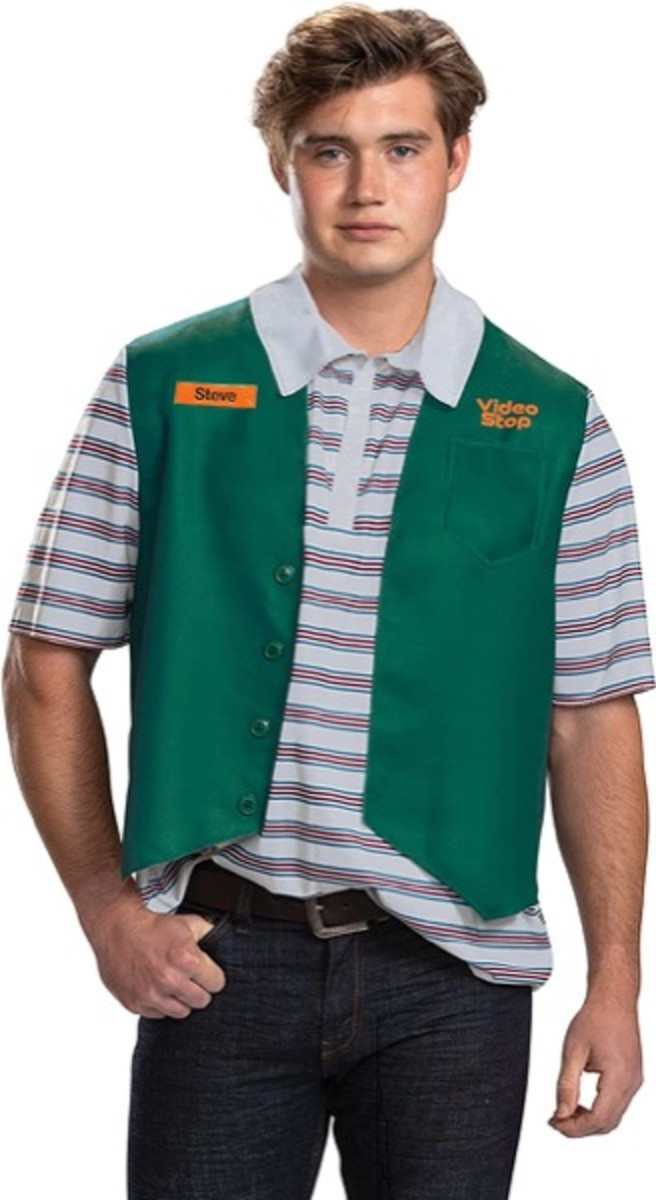 Costume di Travestimento Stranger Things per adulti Deluxe Video Stop Steve S4