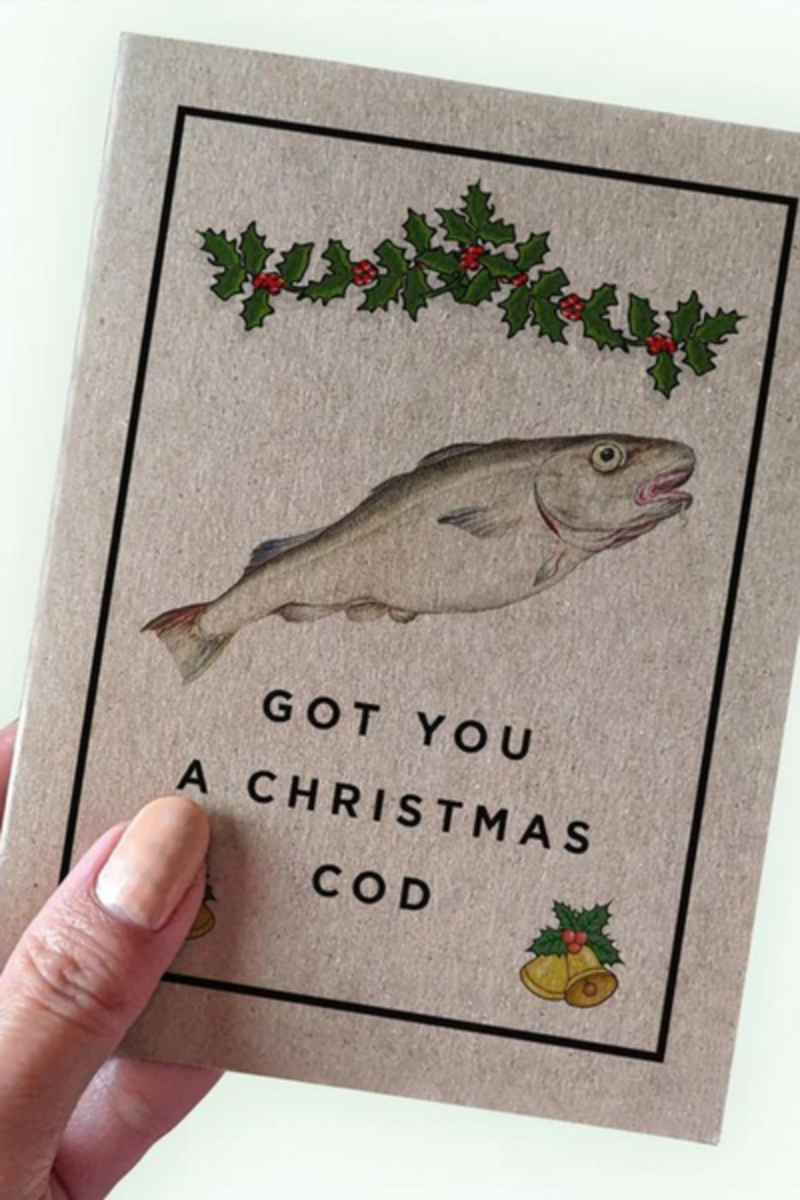   Lustige Weihnachtskarten Weihnachtskabeljau