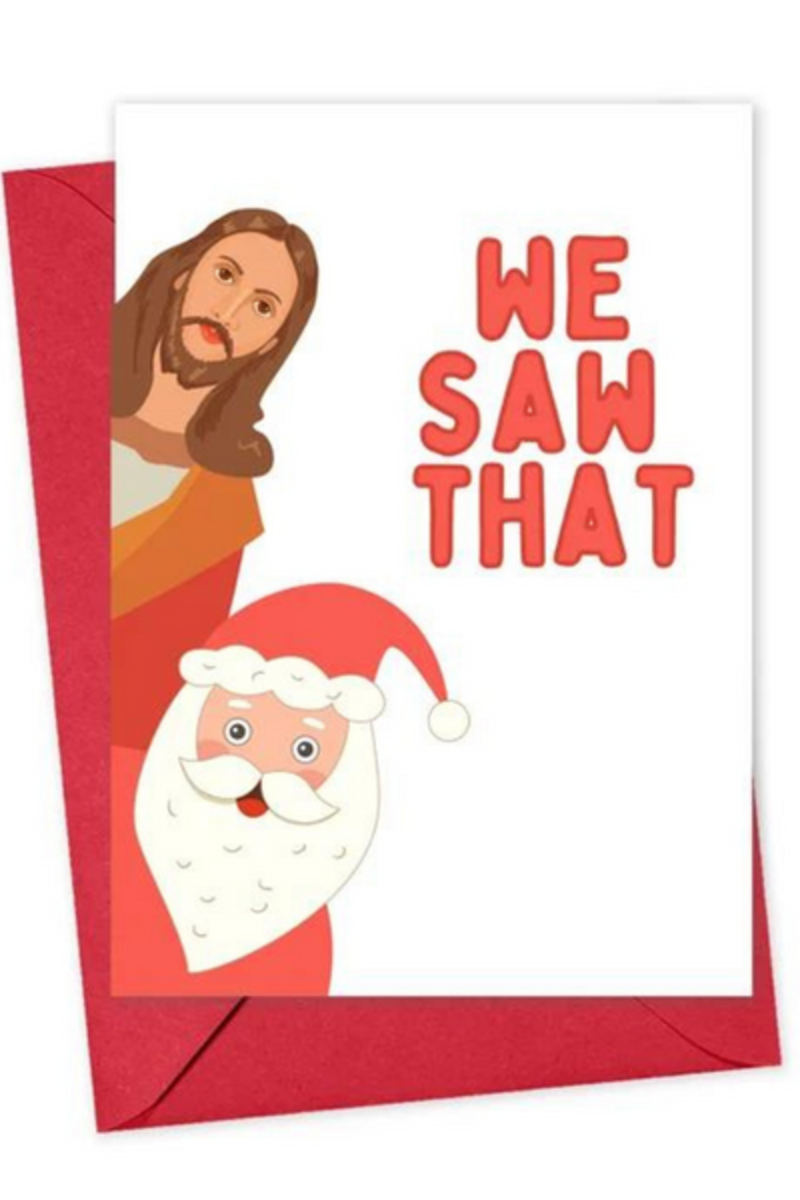   Lustige Weihnachtskarten, das haben wir gesehen