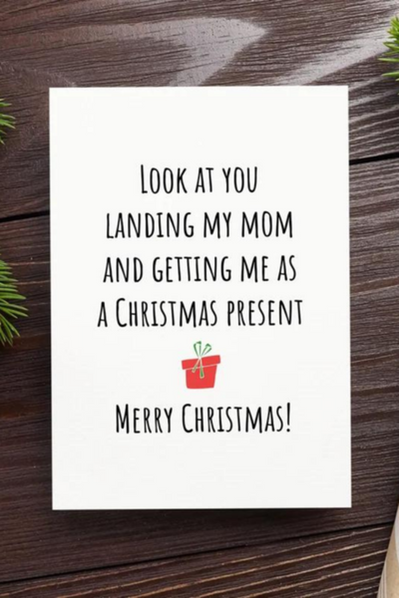   Lustige Weihnachtskarten Ich bin das Geschenk