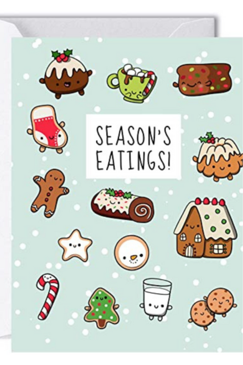   Lustige Weihnachtskarten Saison's eatings