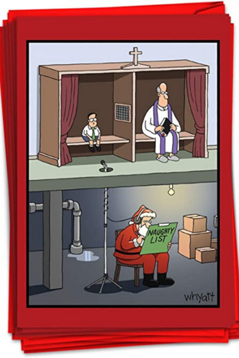   Lustige Weihnachtskarten aufgepasst