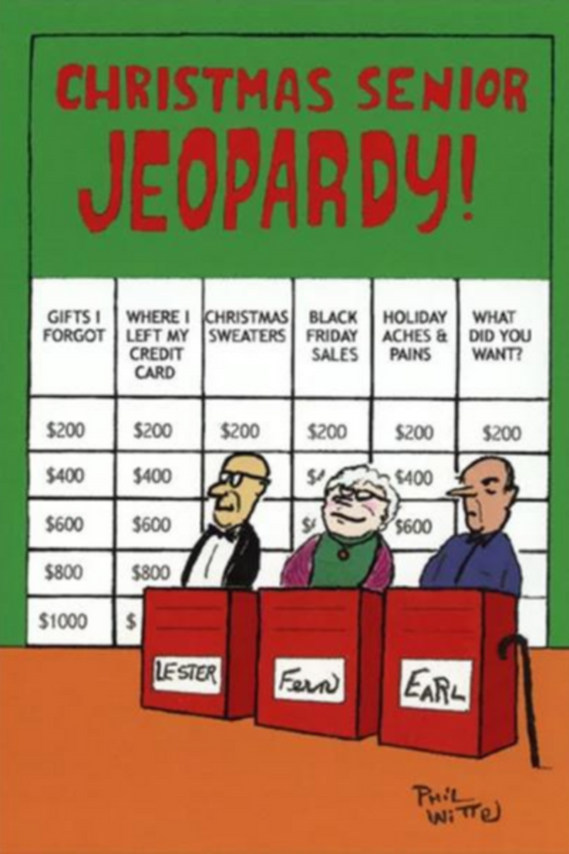   Lustige Weihnachtskarten in Gefahr