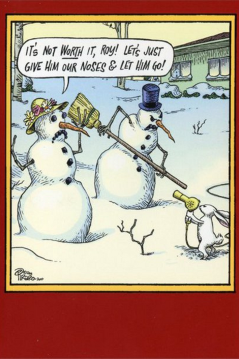   Lustige Weihnachtskarten Kaninchenraub