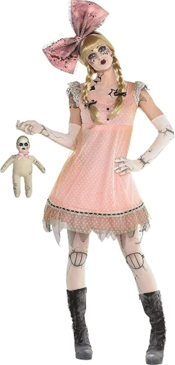 läskig-rosa-docka-klänning