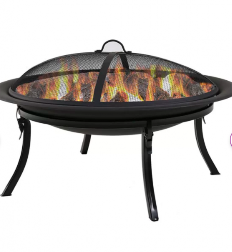   مجموعة أرلموند وشركاه 24'' H x 29'' W Steel Wood Burning Outdoor Fire Pit