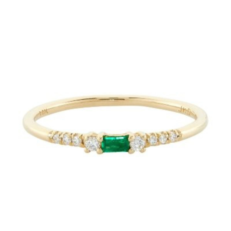   Anello Baguette Emerald Equilibrium