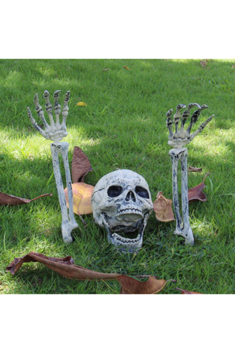   Estacas de esqueleto para decoraciones de puertas de Halloween