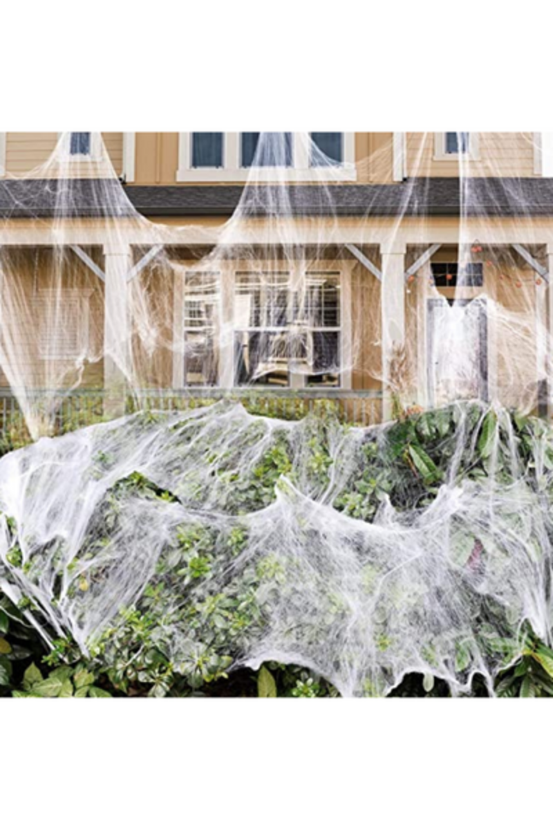   Decoraciones de puertas de Halloween telarañas espeluznantes