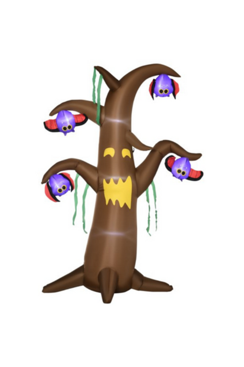   Decoraciones de puertas de Halloween árbol inflable con murciélagos