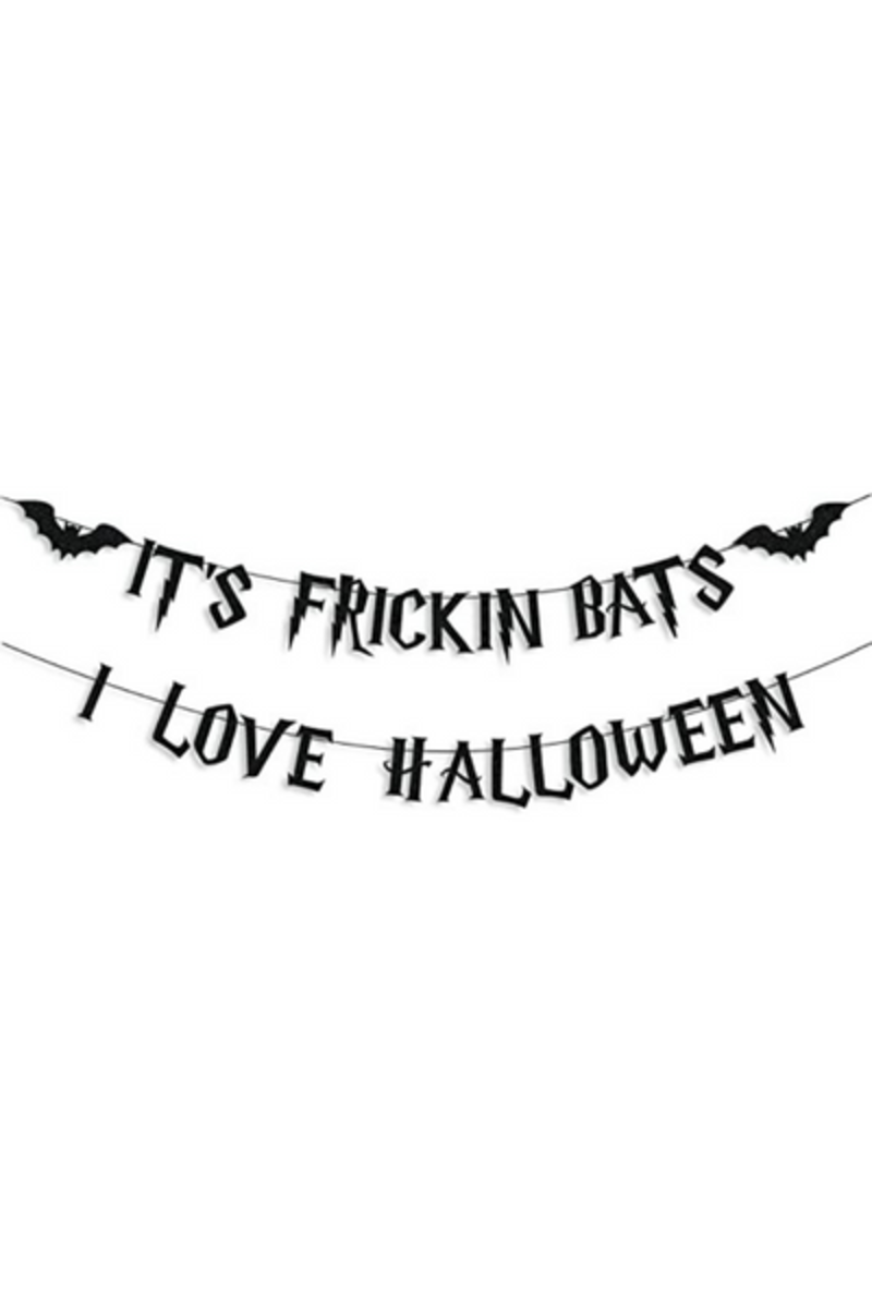   Banner de murciélagos de decoraciones de puerta de Halloween